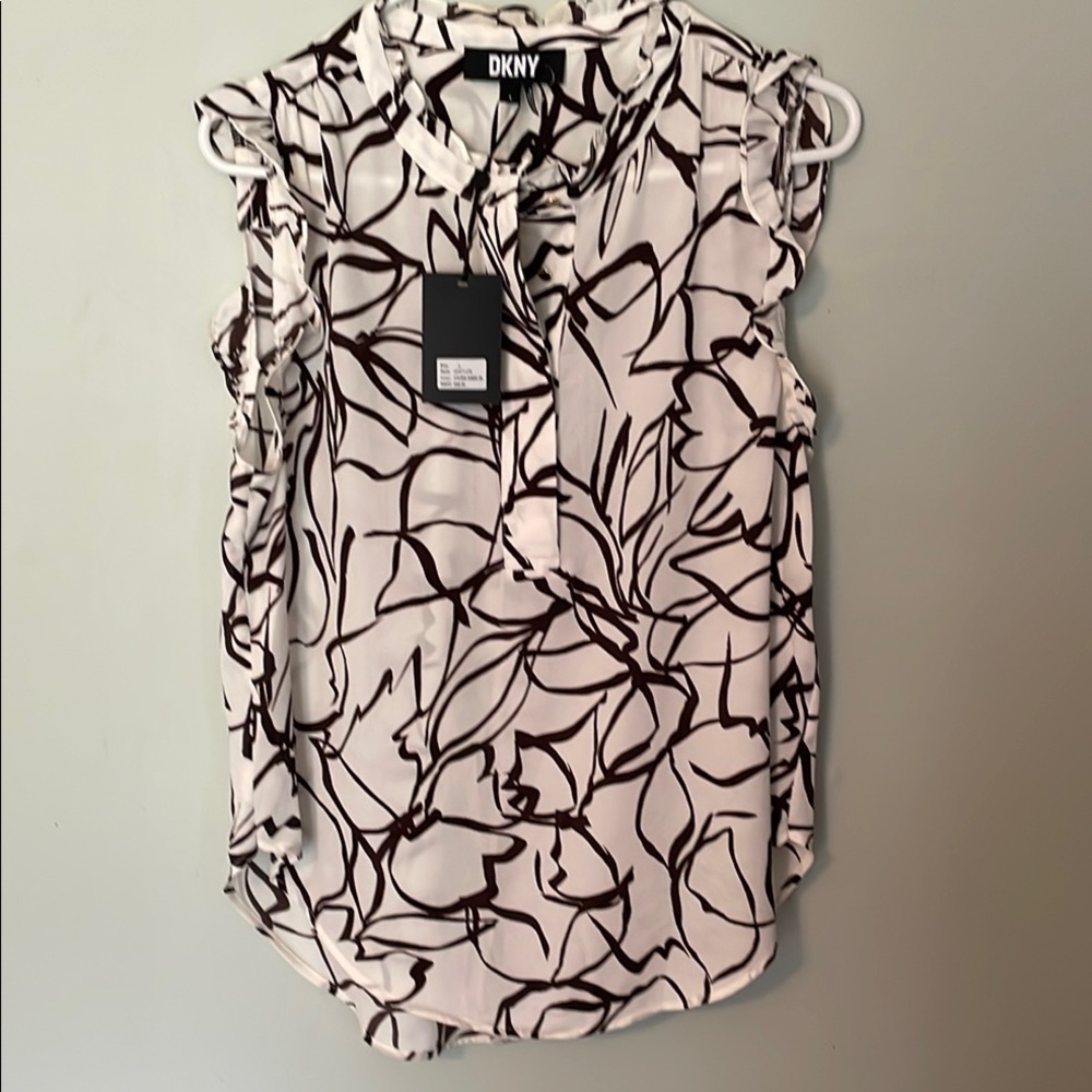 DKNY Black and White Women's Top